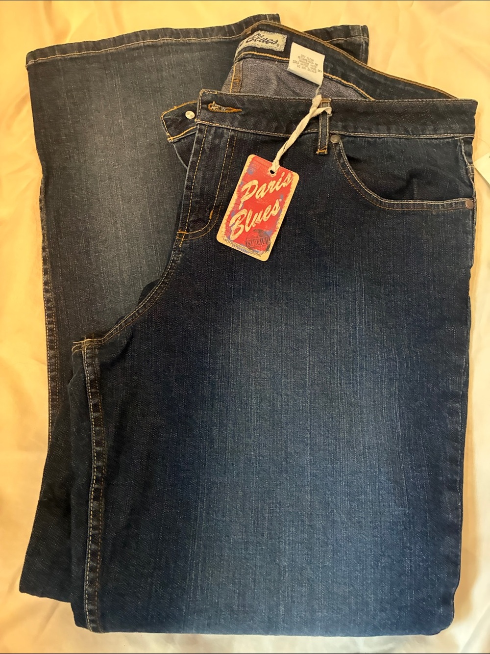 Paris Blues Dark Blue Straight-Leg Jeans Sz 18 NWT